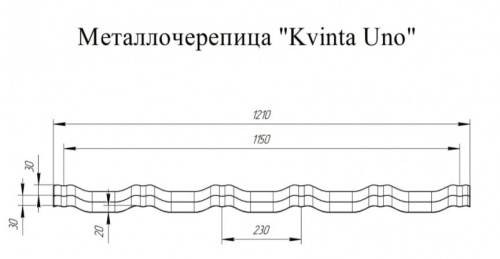 Профиль волновой Grand Line Kvinta Uno Полиэстер 0,45